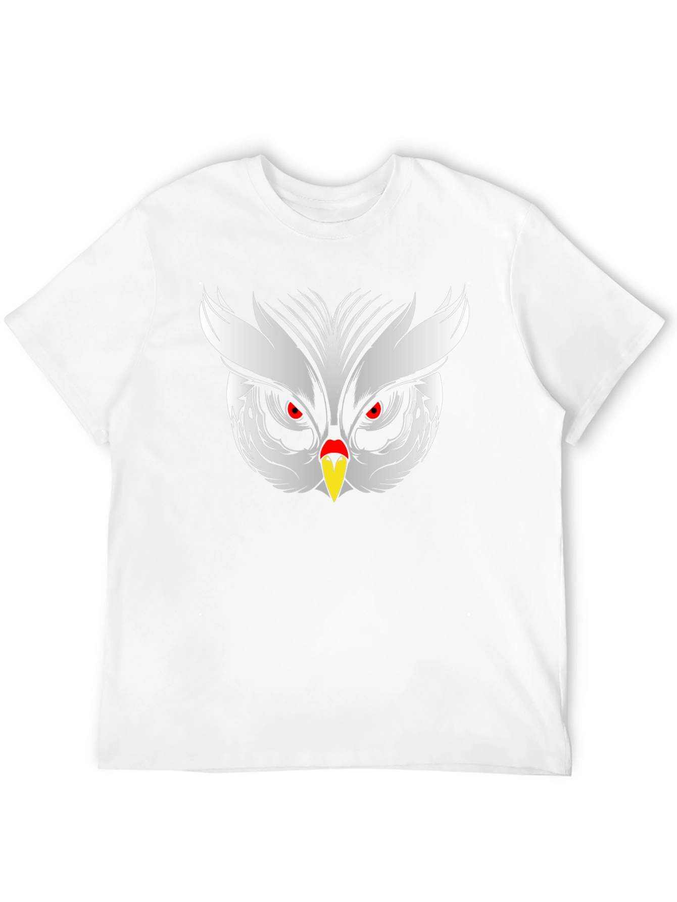 Owl Face Graphic Tee - Black Cotton Blend