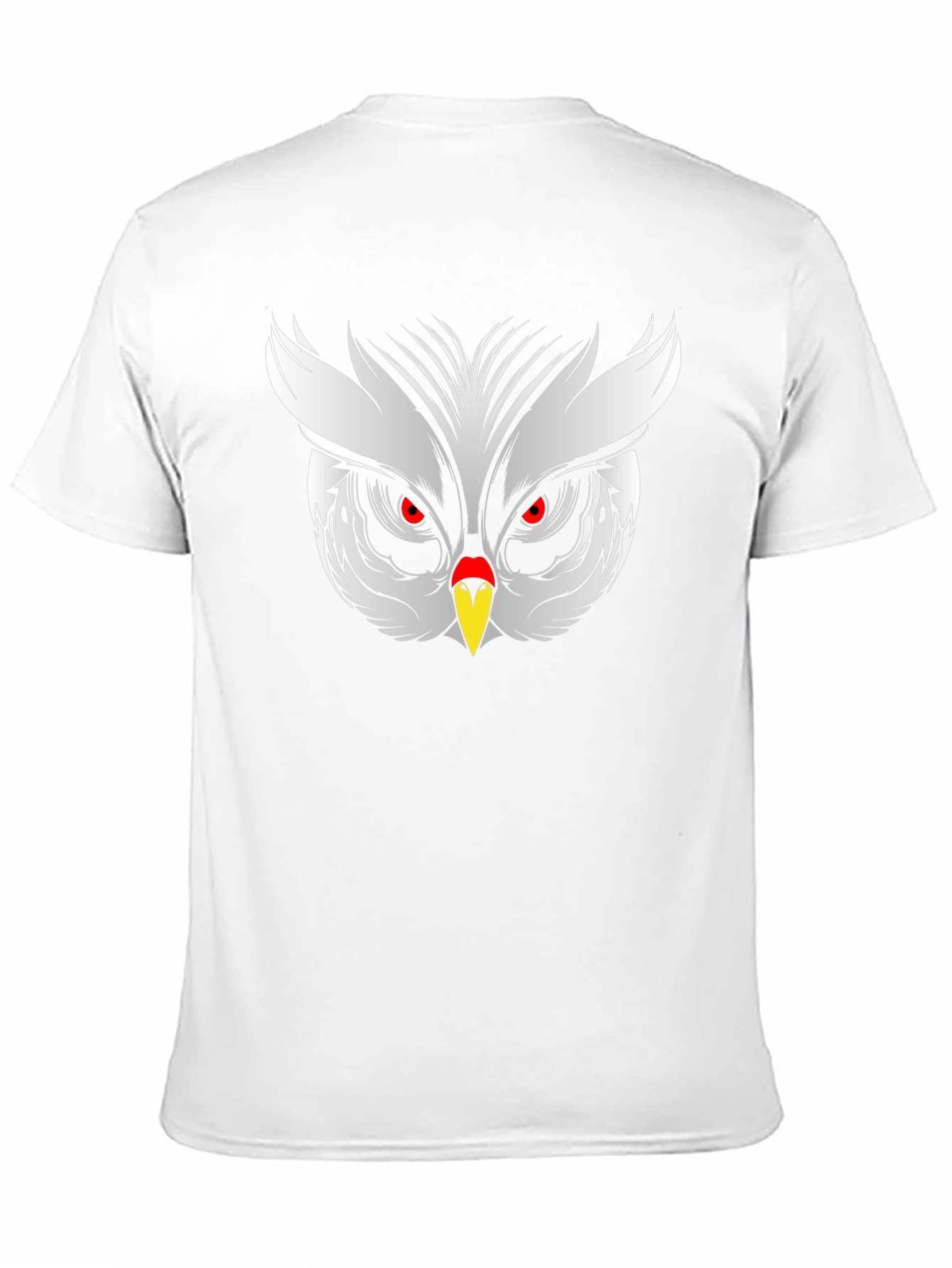 Owl Face Graphic Tee - Black Cotton Blend