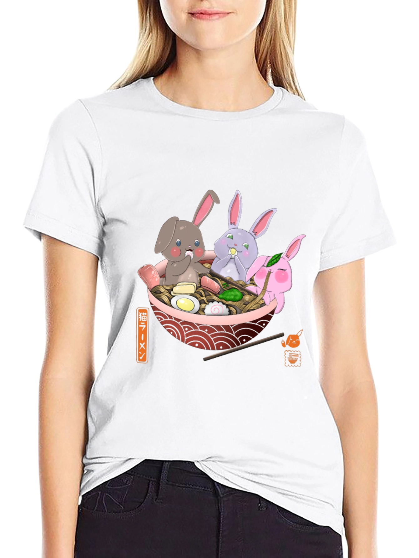 Ramen Bunny T-Shirt - Cute Kawaii Design