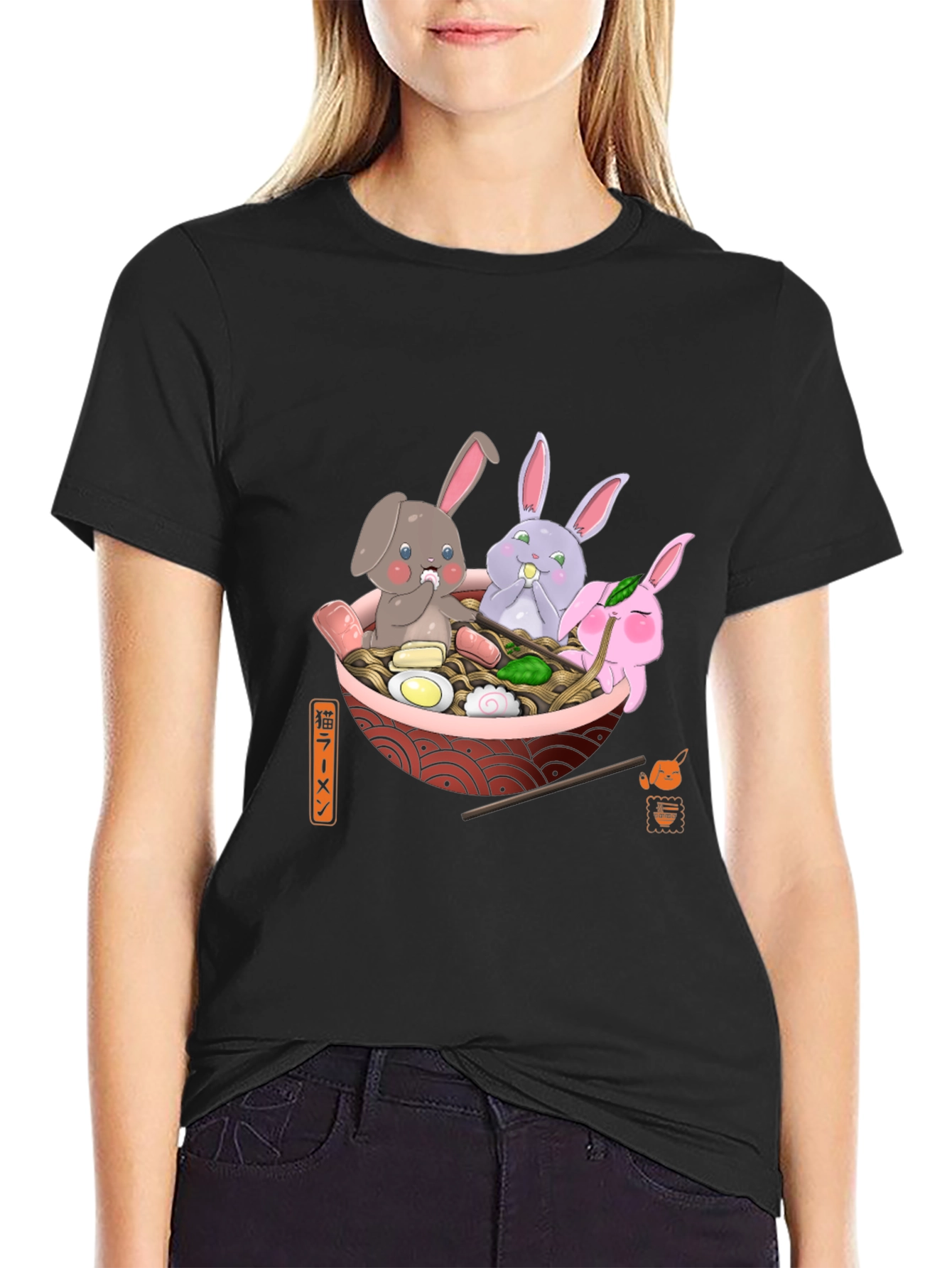 Ramen Bunny T-Shirt - Cute Kawaii Design