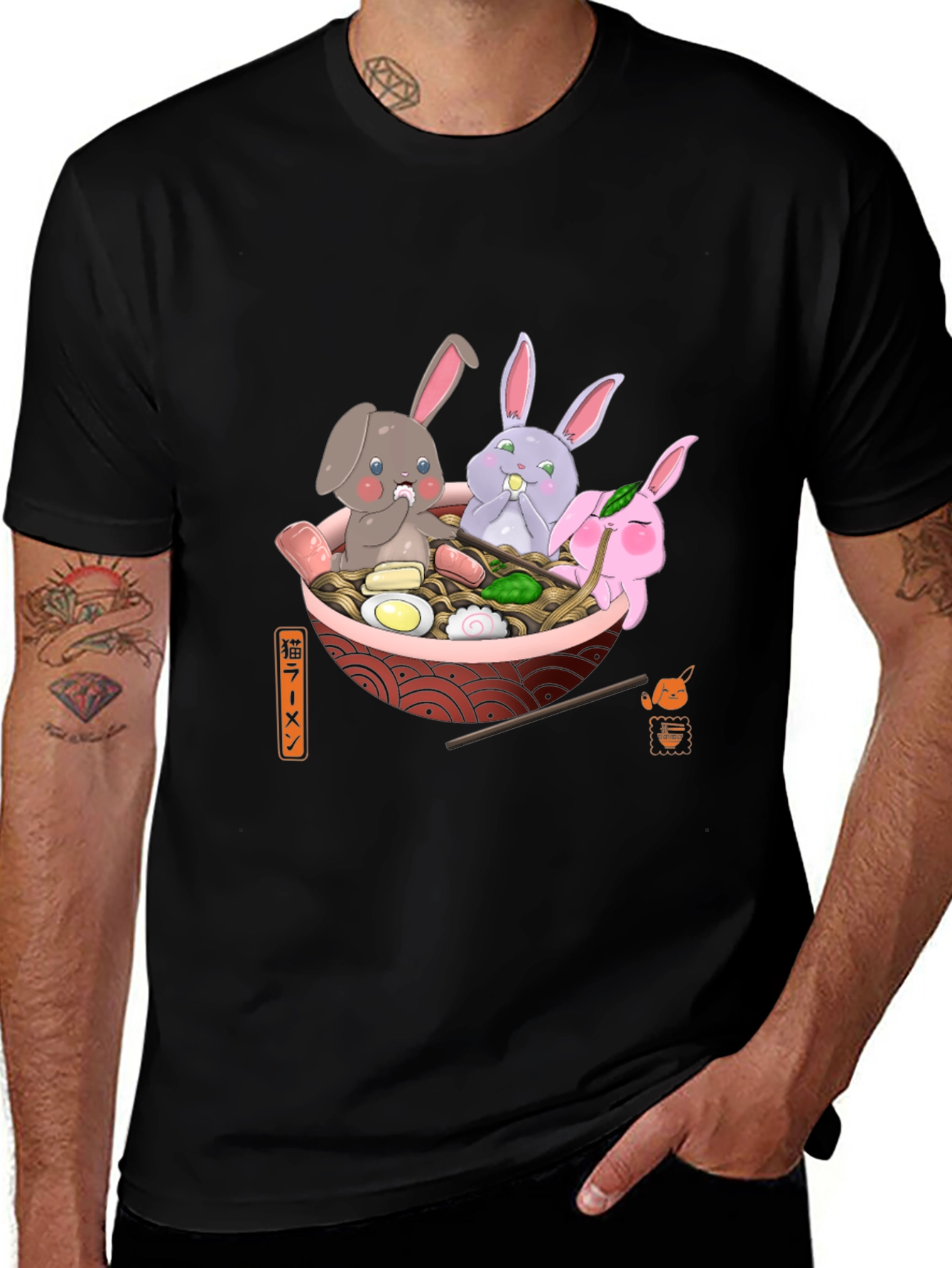 Ramen Bunny T-Shirt - Cute Kawaii Design