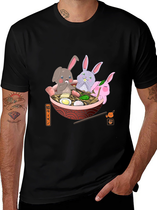 Ramen Bunny T-Shirt - Cute Kawaii Design