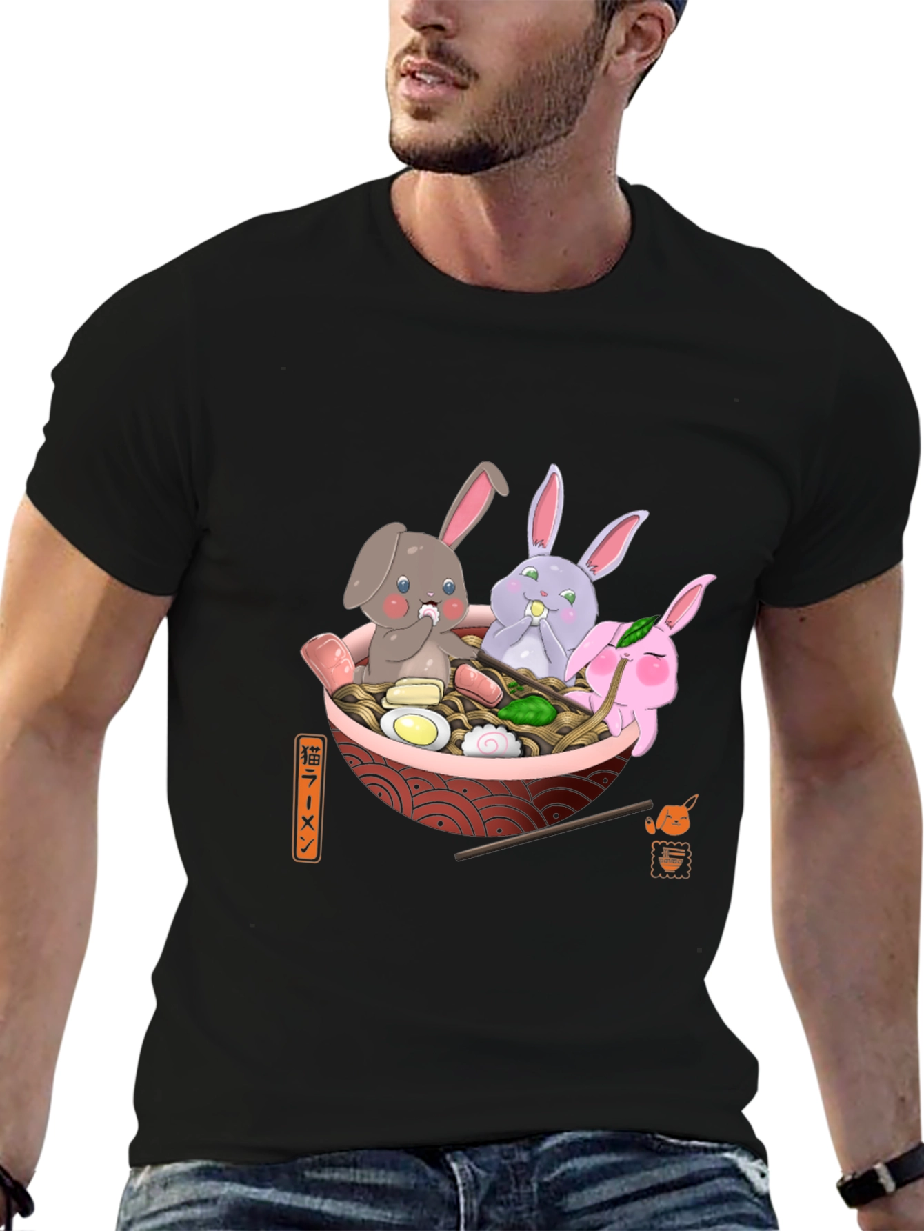 Ramen Bunny T-Shirt - Cute Kawaii Design