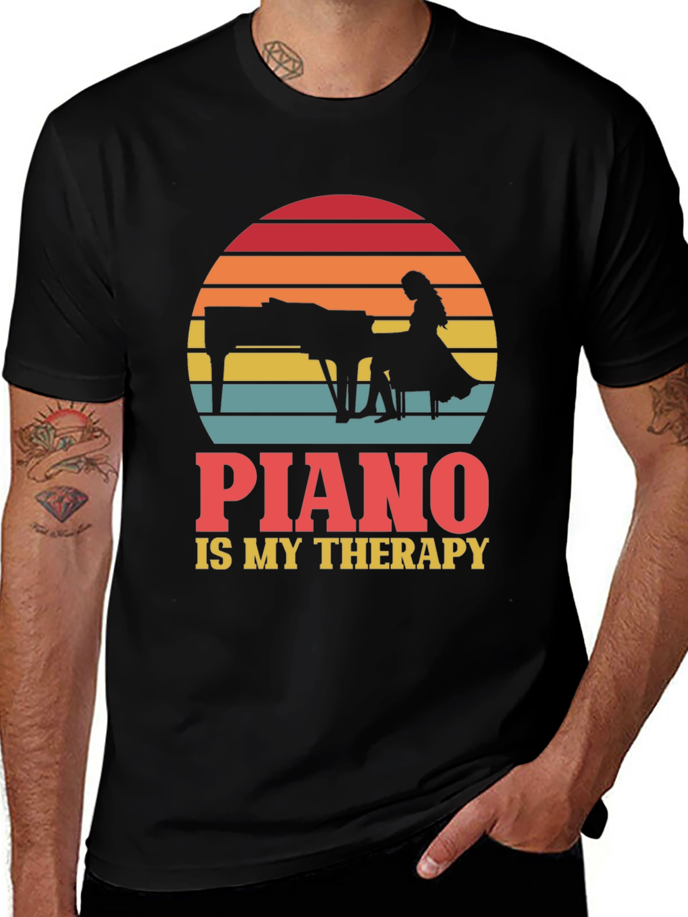 Piano is My Therapy T-Shirt - Musician Gift Tee