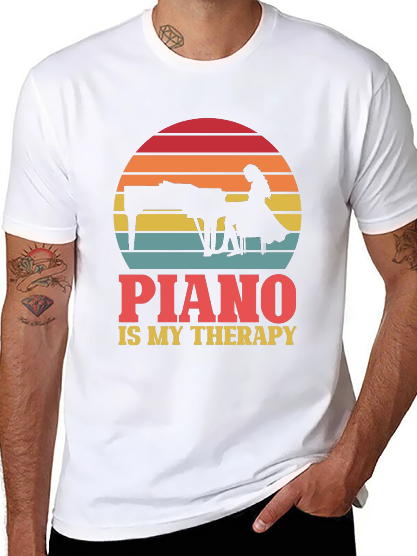 Piano is My Therapy T-Shirt - Musician Gift Tee