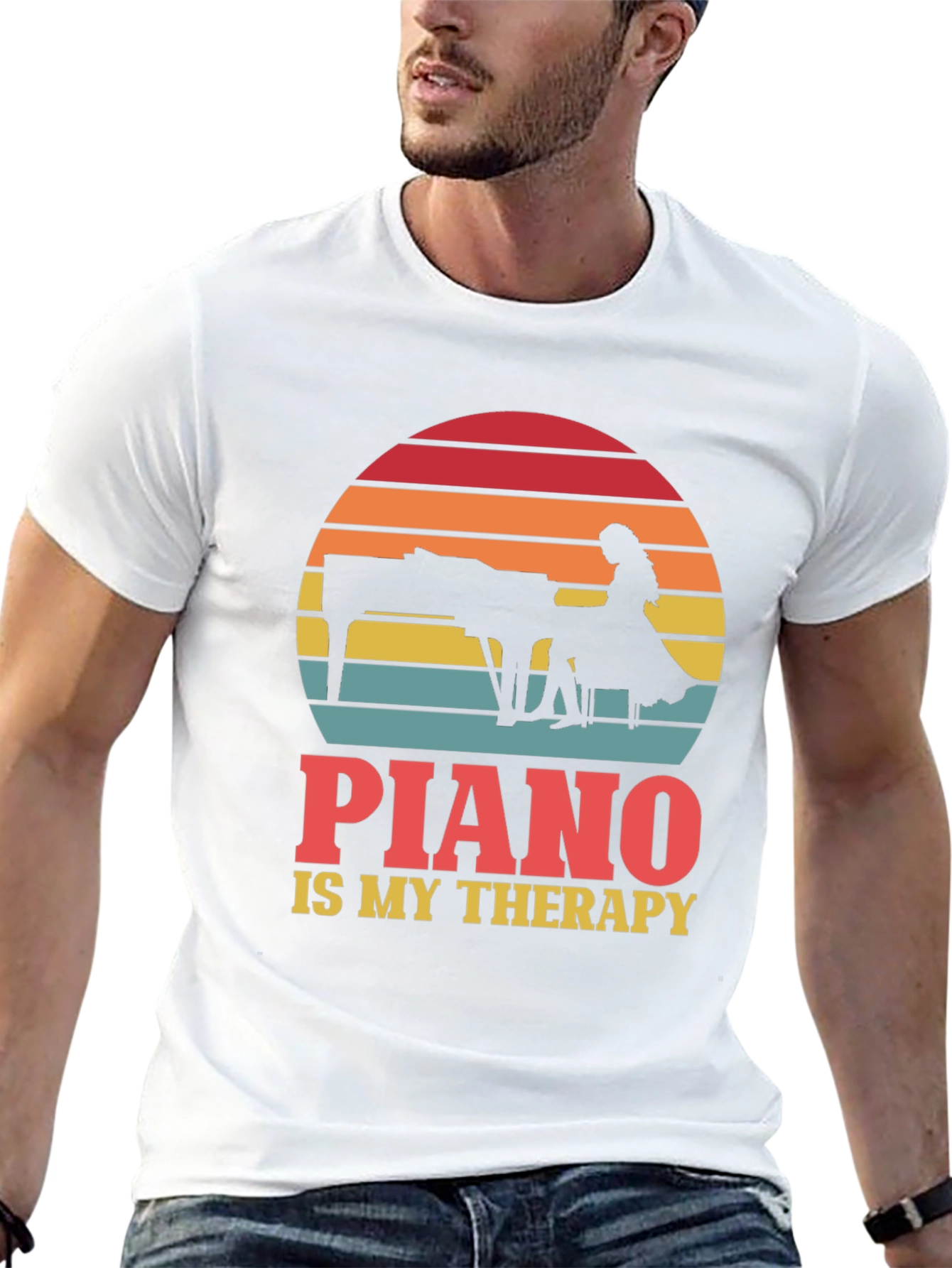 Piano is My Therapy T-Shirt - Musician Gift Tee