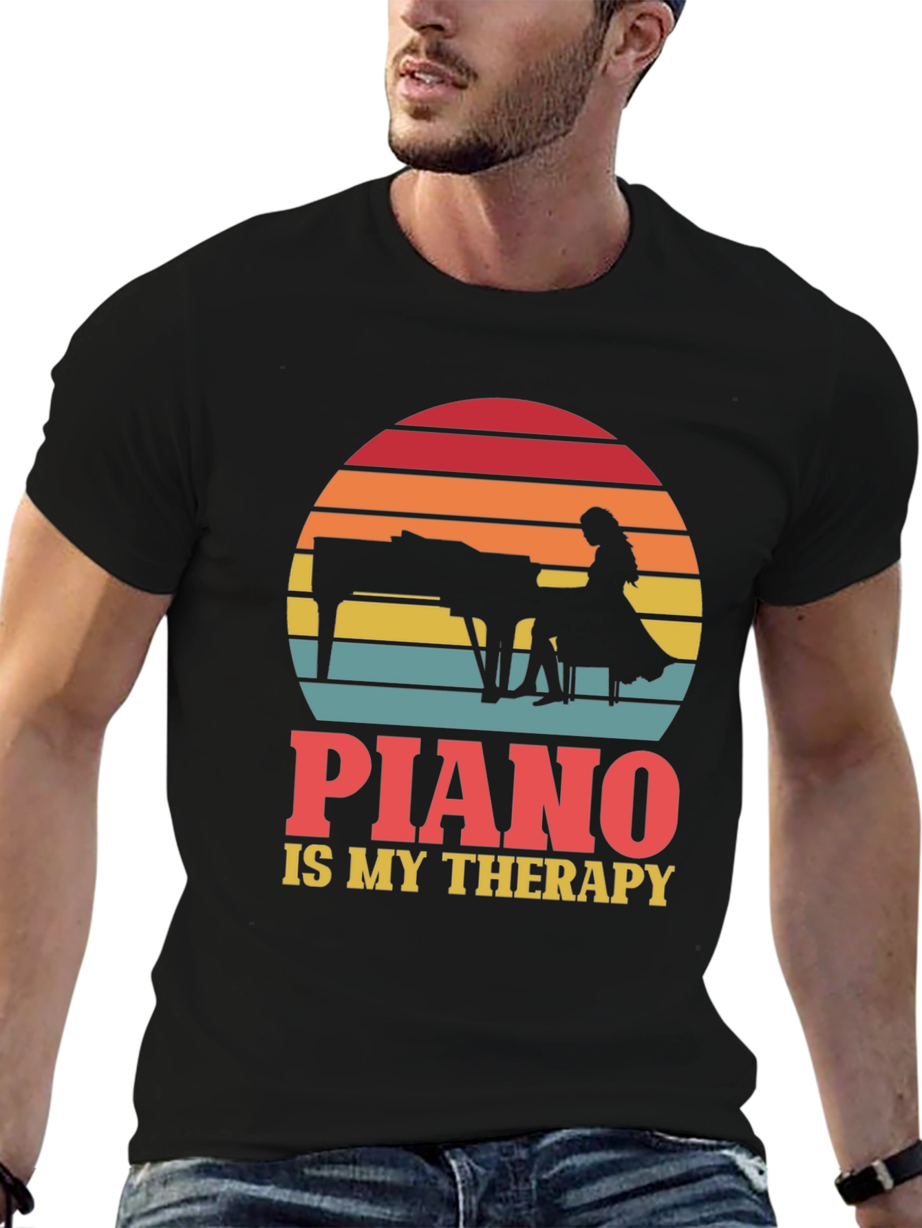 Piano is My Therapy T-Shirt - Musician Gift Tee