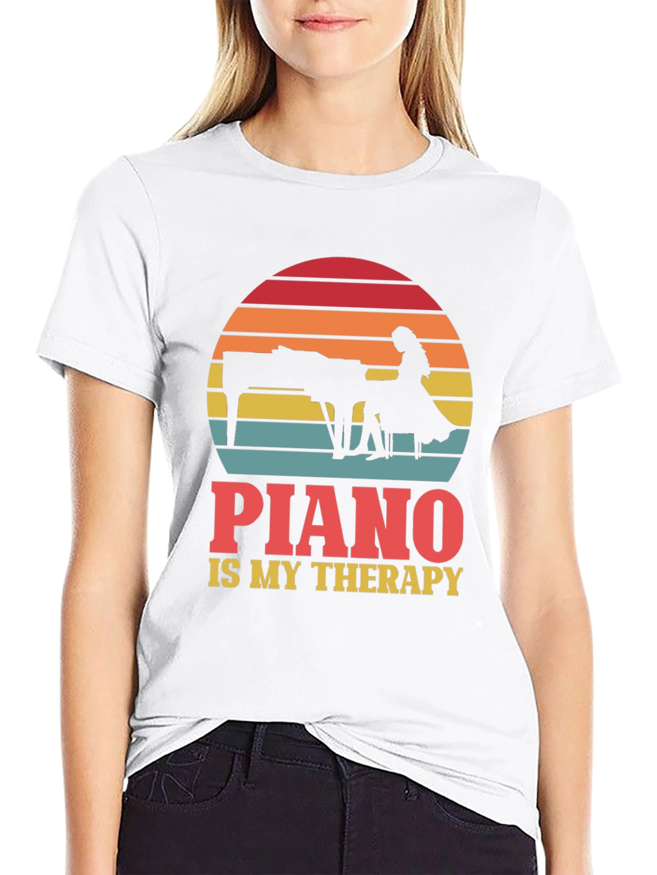 Piano is My Therapy T-Shirt - Musician Gift Tee