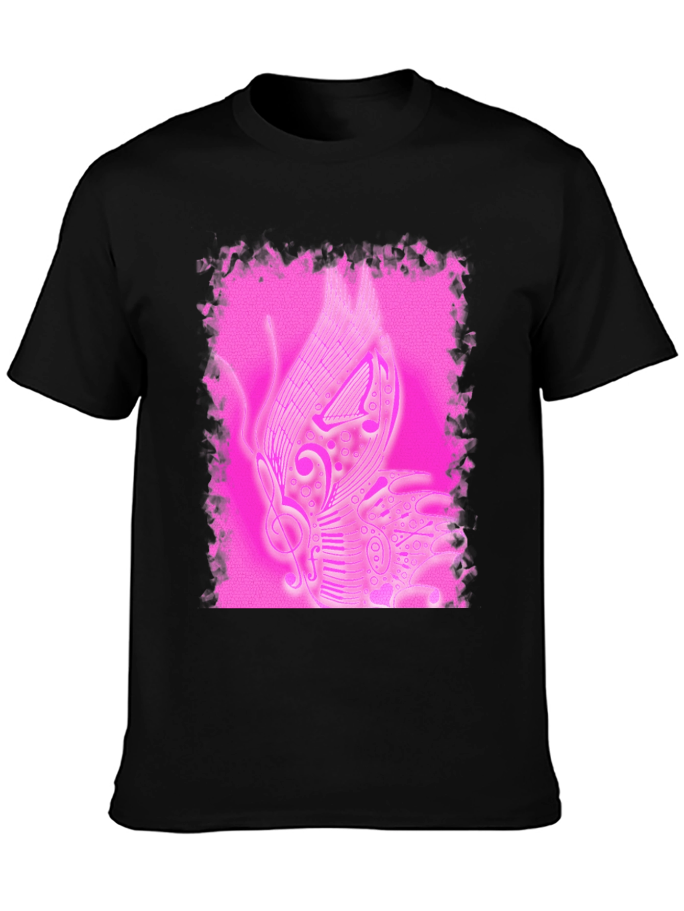 Musical Butterfly Graphic Tee - Black
