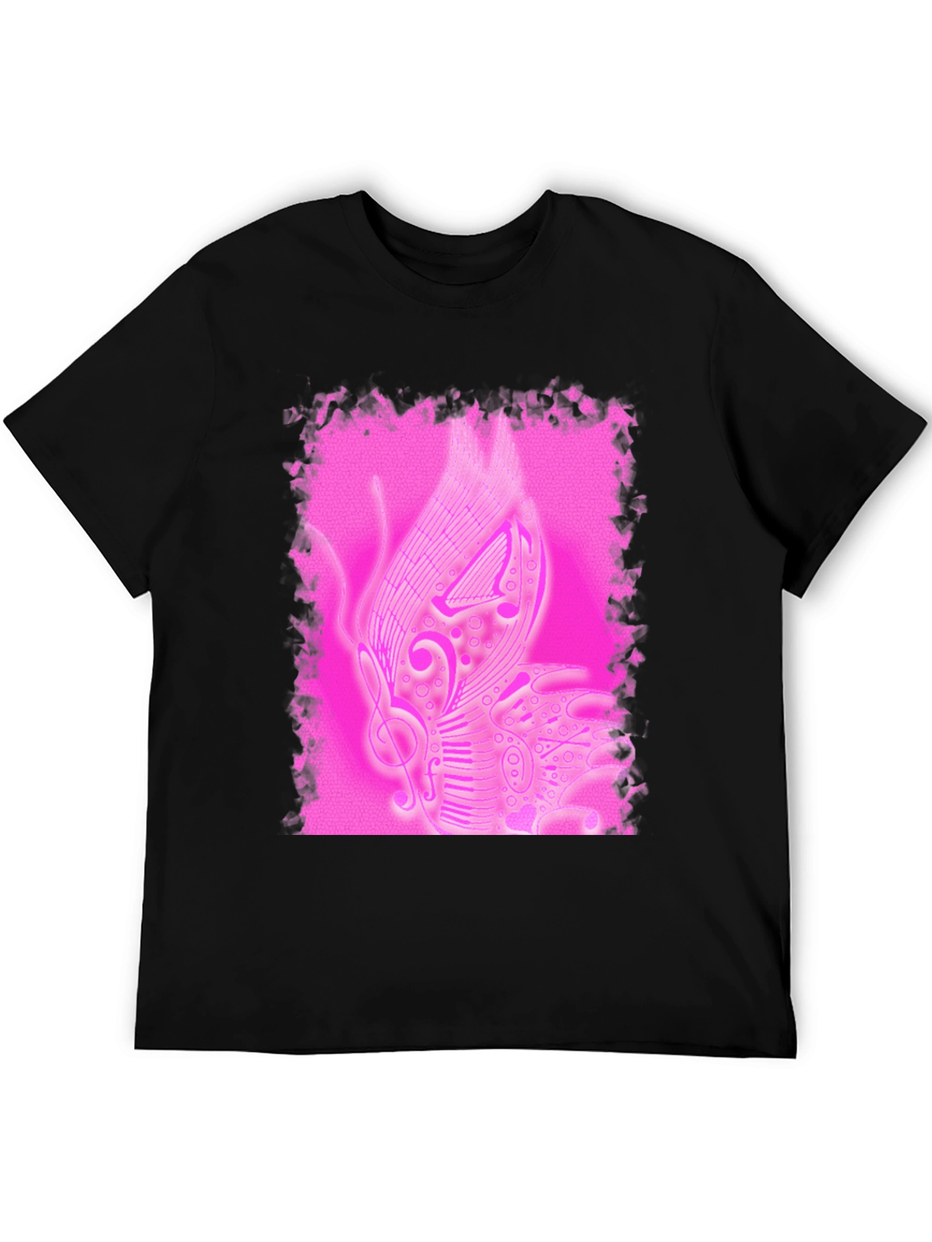 Musical Butterfly Graphic Tee - Black