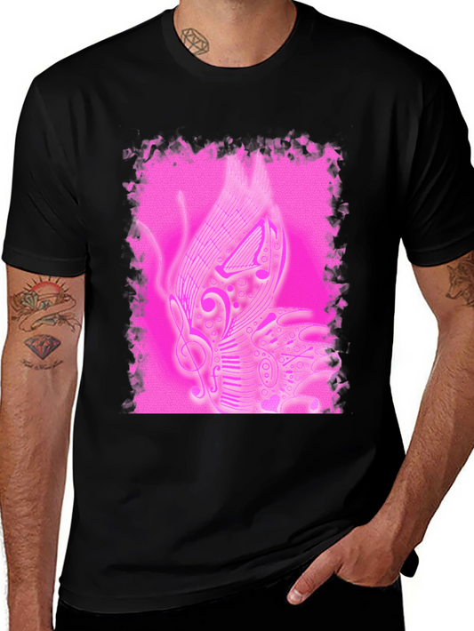 Musical Butterfly Graphic Tee - Black