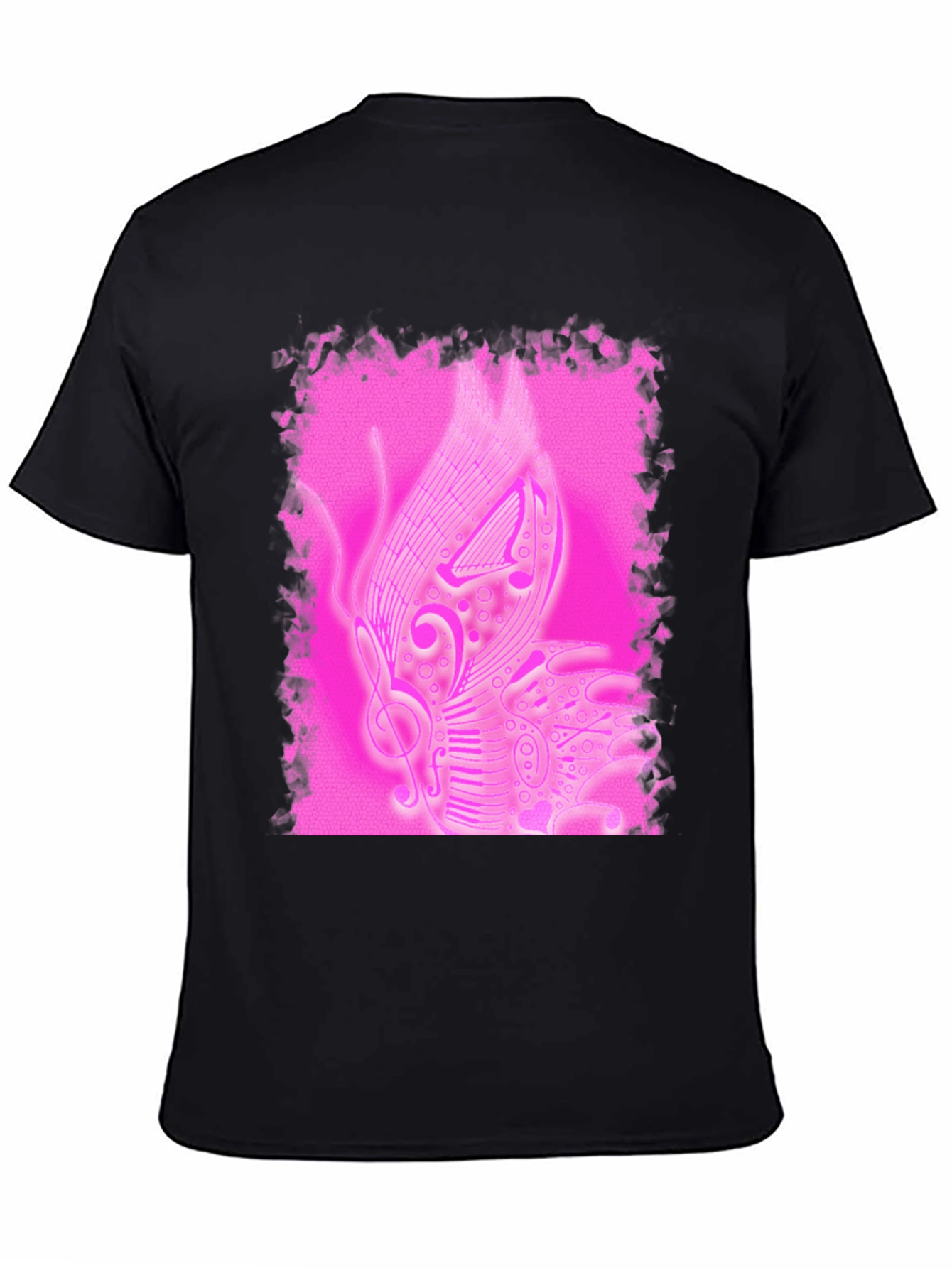Musical Butterfly Graphic Tee - Black