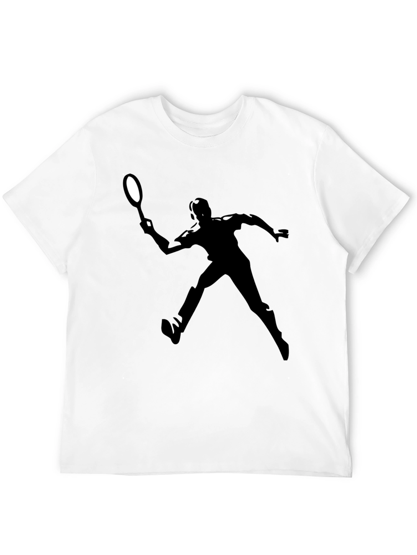 Tennis Player Graphic Tee - Black