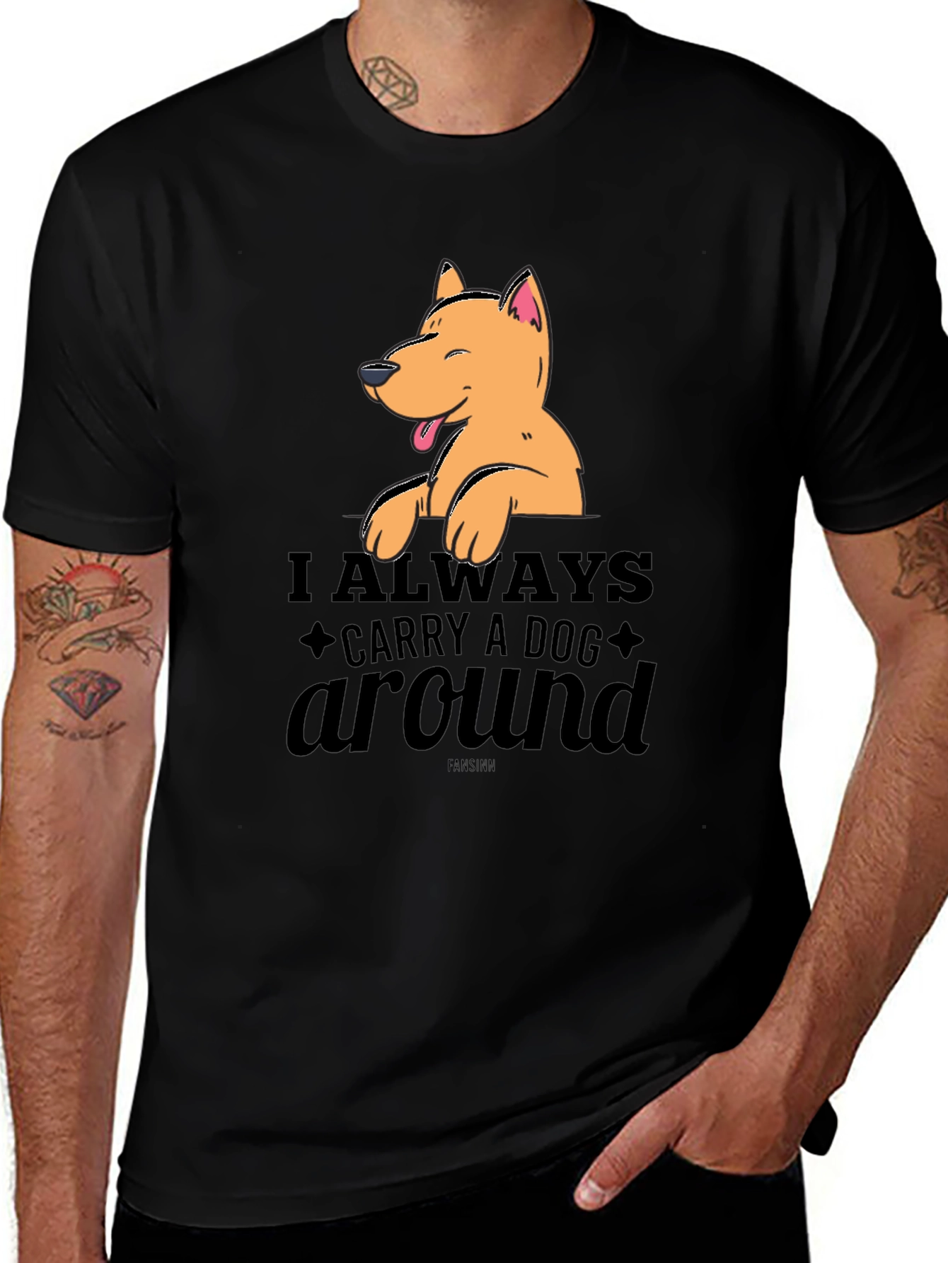 Dog Lovers Tee: Always Carry a Dog Around