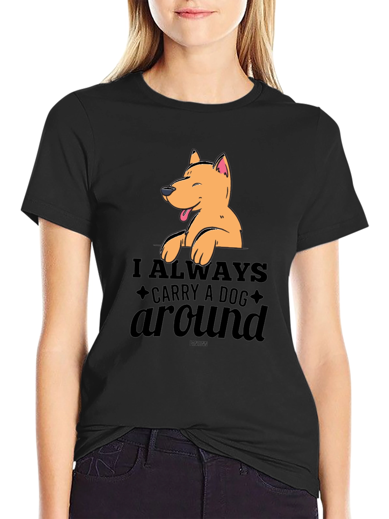 Dog Lovers Tee: Always Carry a Dog Around