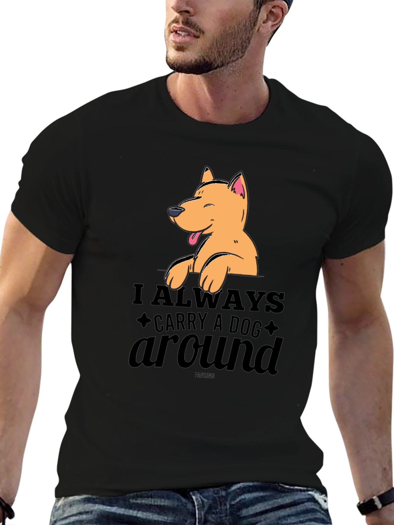 Dog Lovers Tee: Always Carry a Dog Around