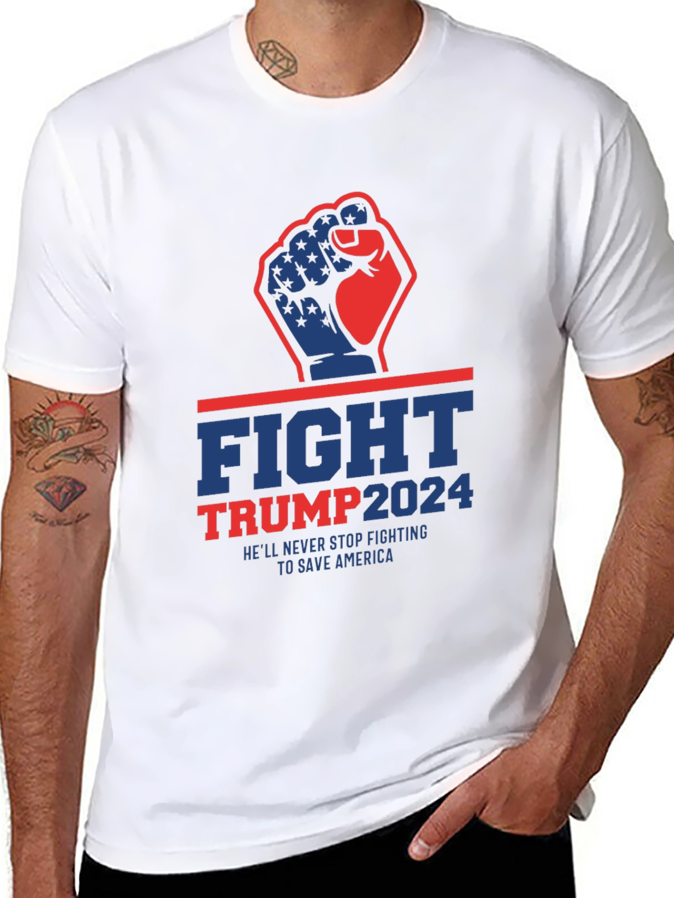 Fight Trump 2024 Graphic Tee