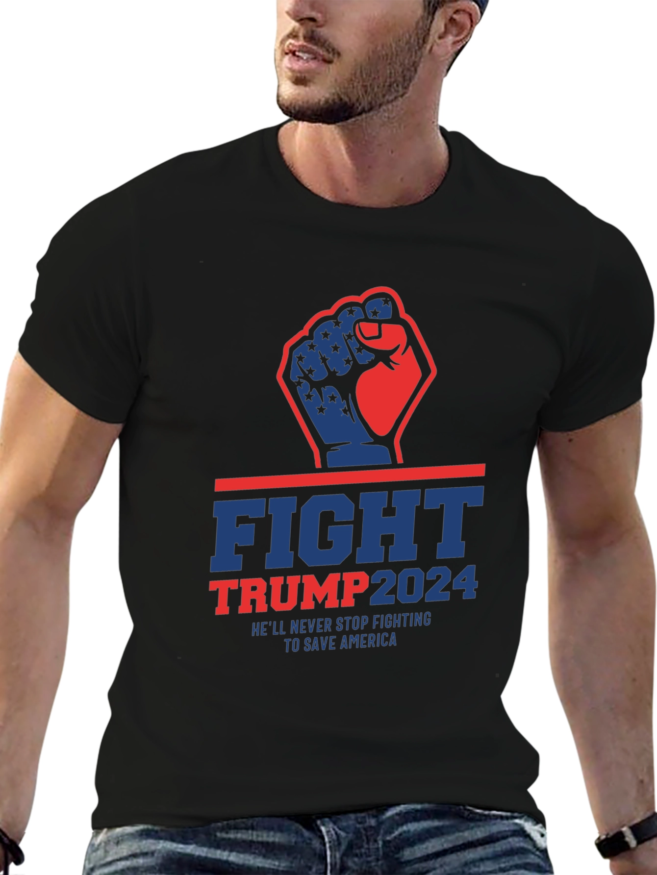 Fight Trump 2024 Graphic Tee