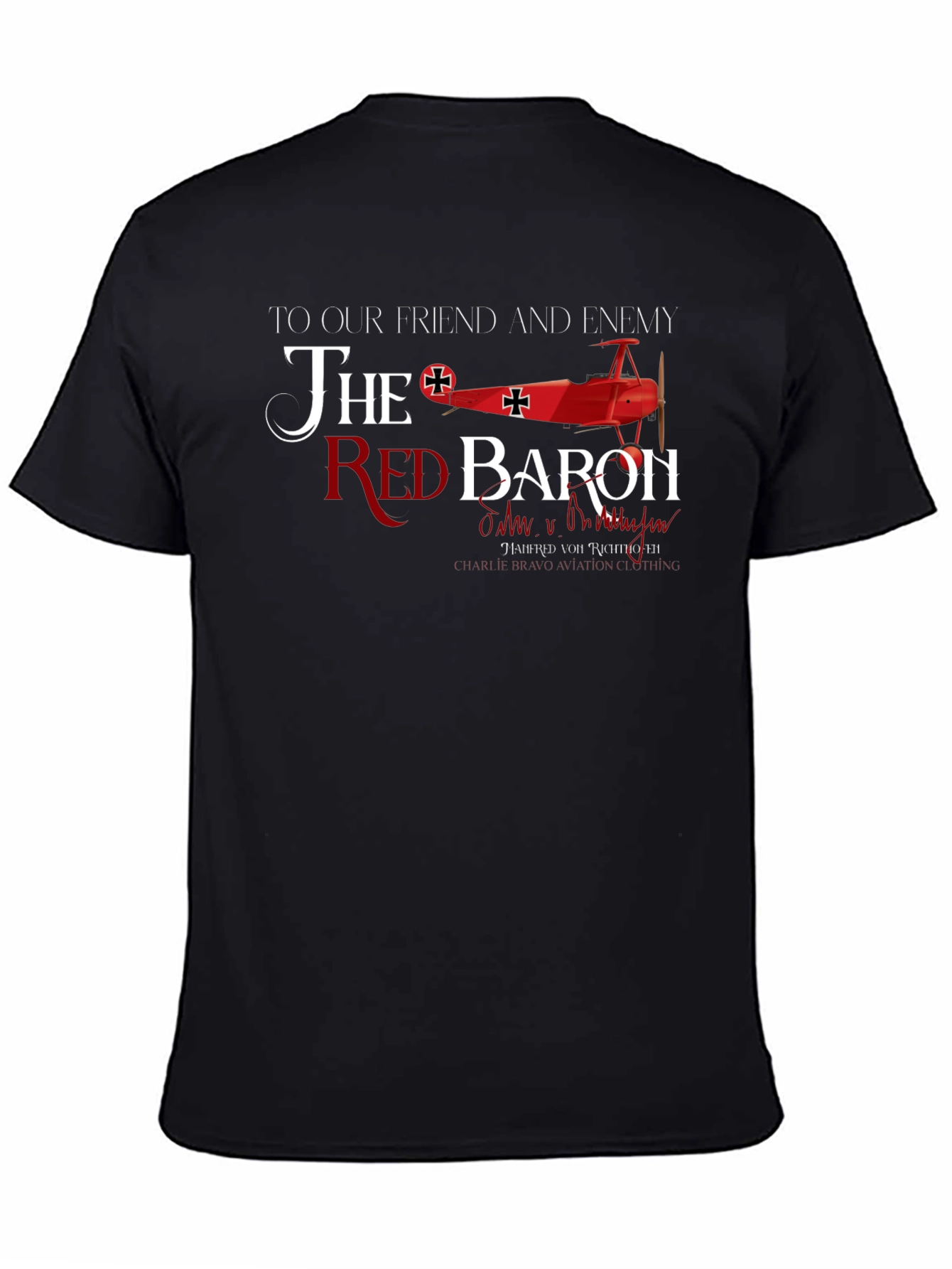 Red Baron T-Shirt - Friend and Enemy Aviation Tee