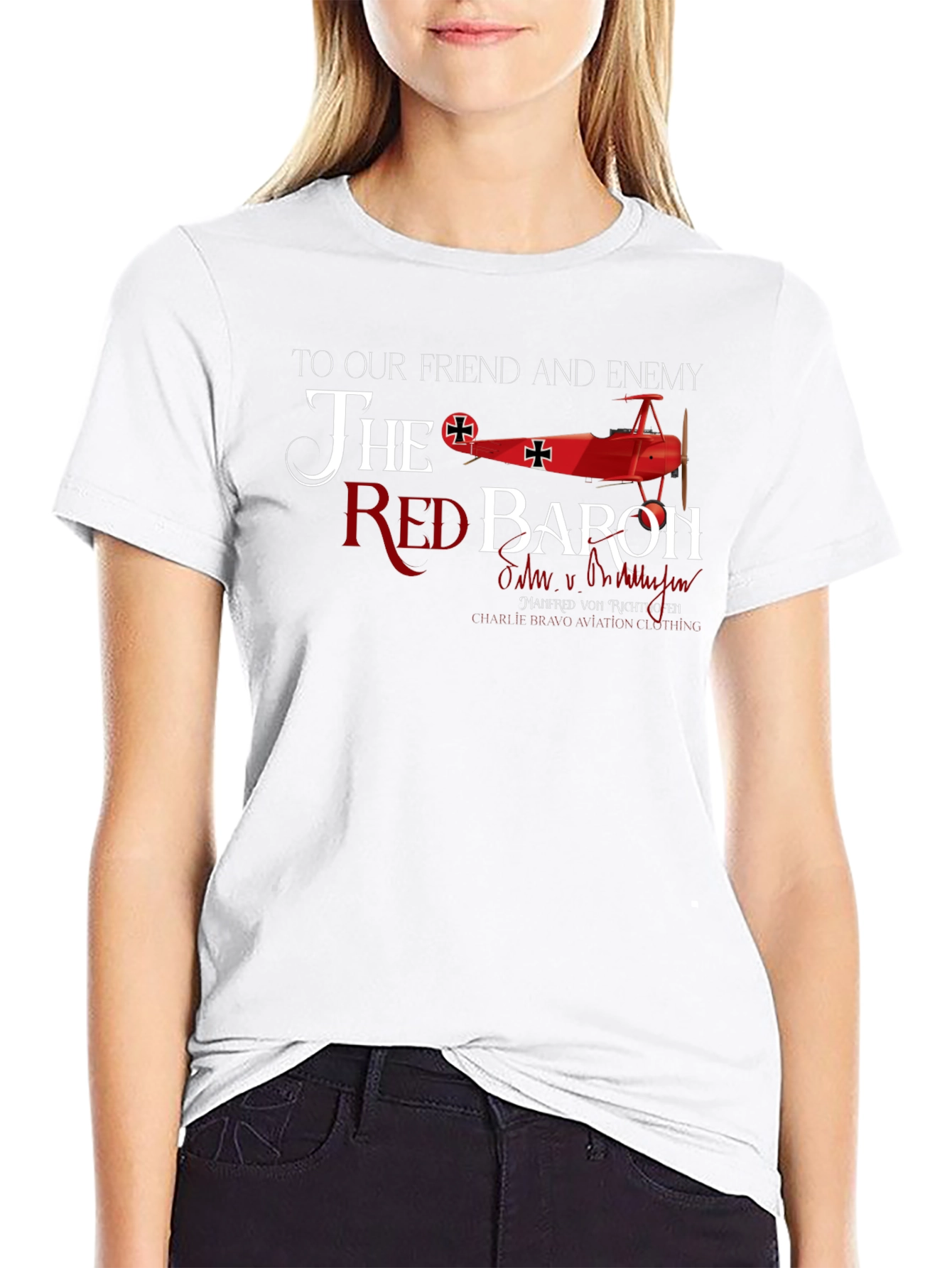 Red Baron T-Shirt - Friend and Enemy Aviation Tee
