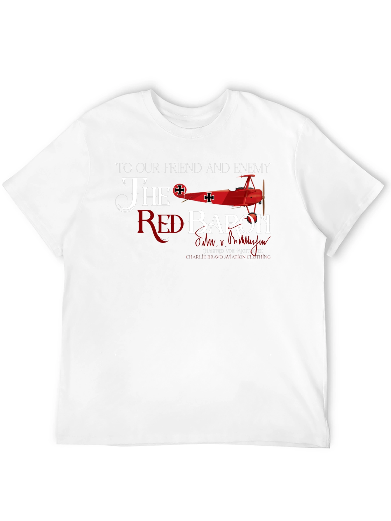 Red Baron T-Shirt - Friend and Enemy Aviation Tee