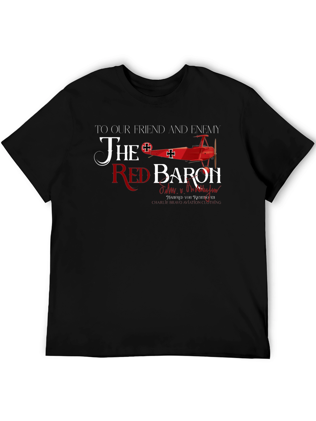 Red Baron T-Shirt - Friend and Enemy Aviation Tee