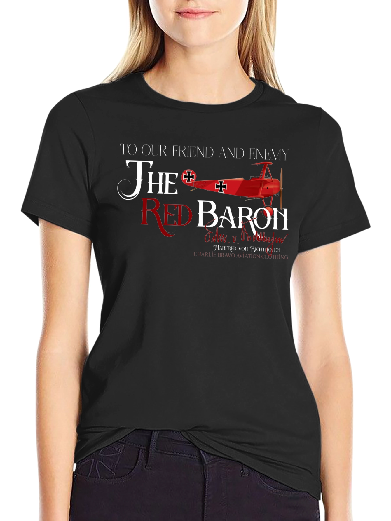 Red Baron T-Shirt - Friend and Enemy Aviation Tee
