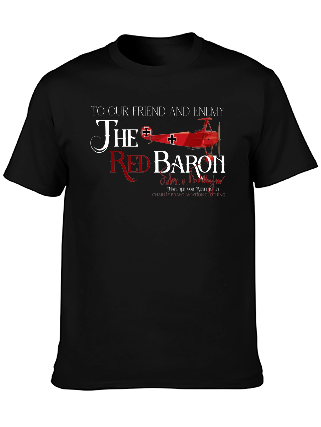 Red Baron T-Shirt - Friend and Enemy Aviation Tee