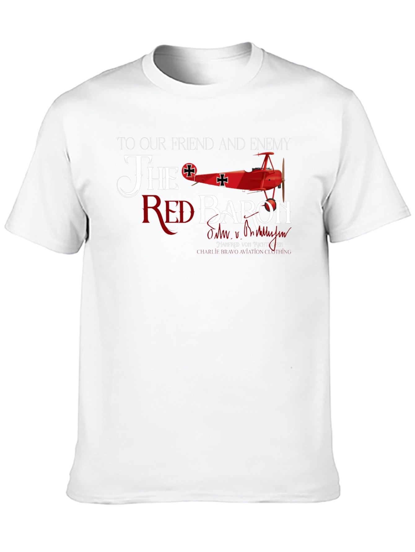 Red Baron T-Shirt - Friend and Enemy Aviation Tee