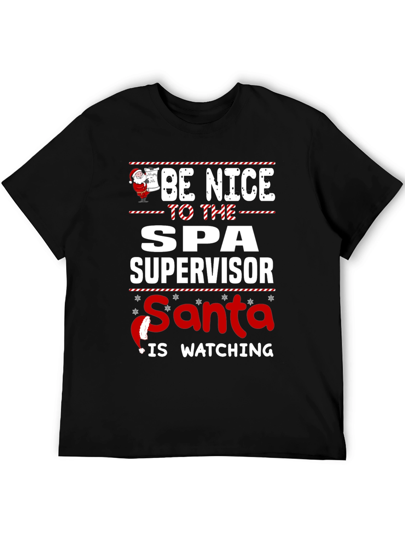 Spa Supervisor Santa Watching T-Shirt
