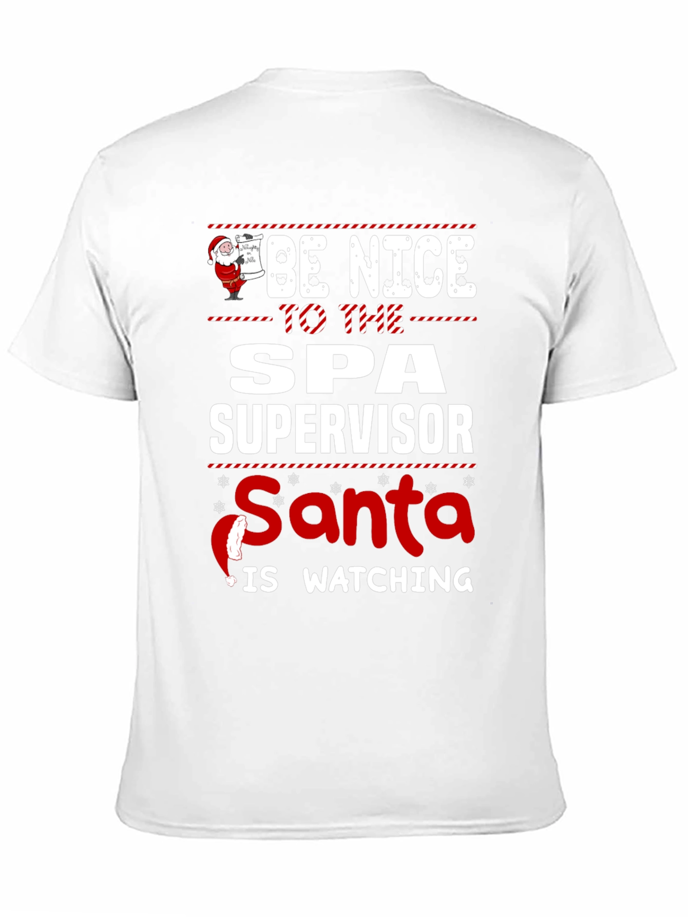 Spa Supervisor Santa Watching T-Shirt