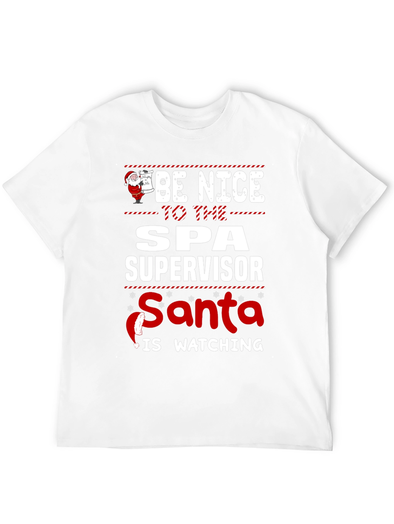 Spa Supervisor Santa Watching T-Shirt