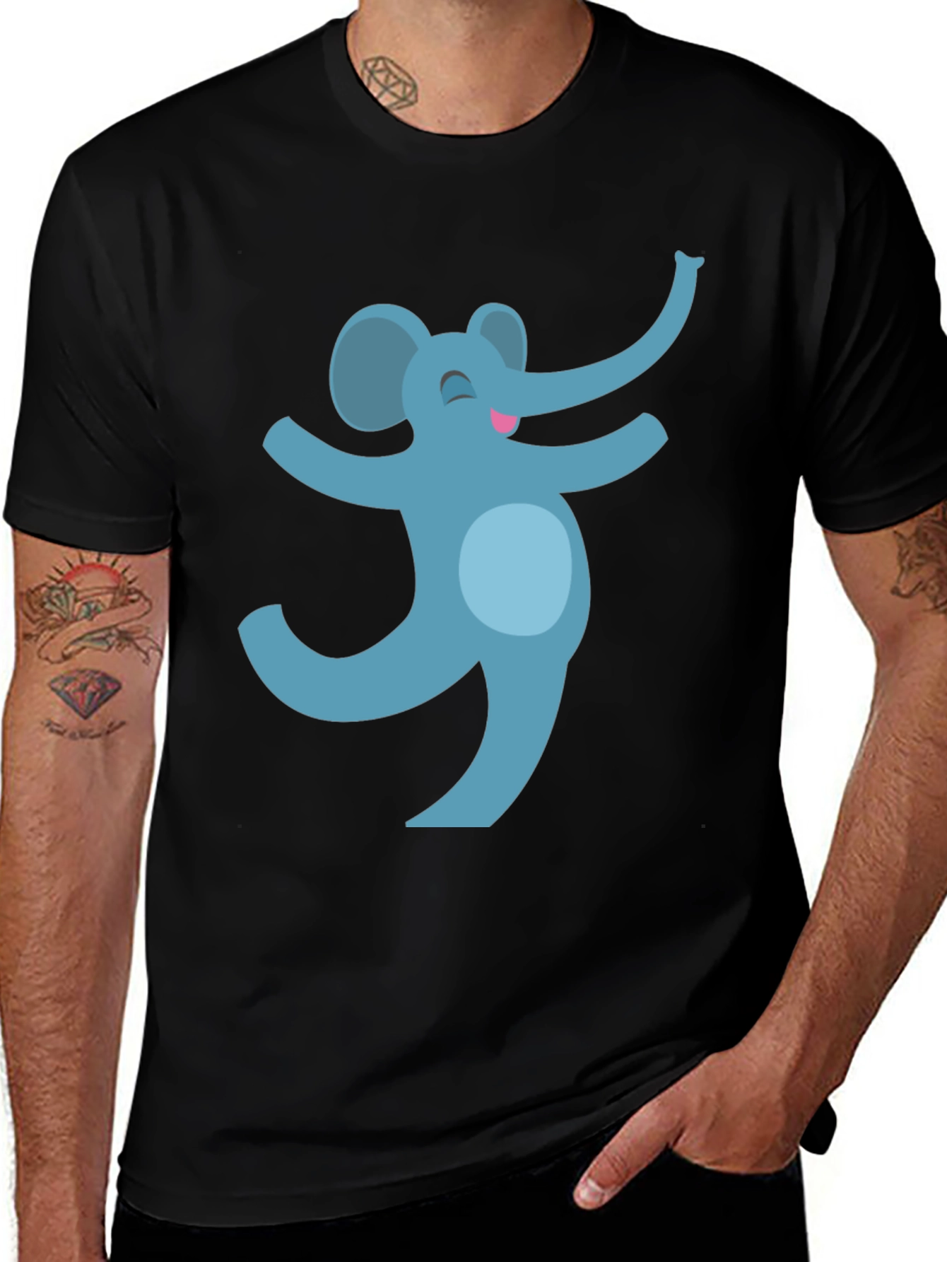 Dancing Elephant Graphic Tee - Fun & Unique Style