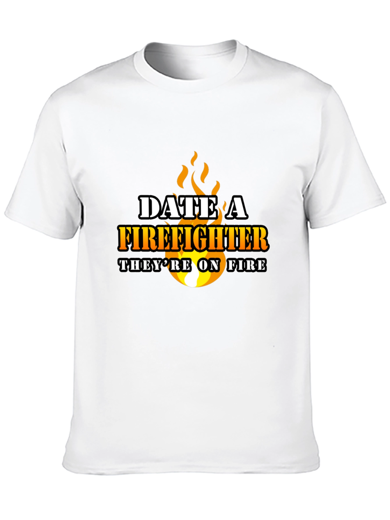 Date a Firefighter Black Graphic Tee