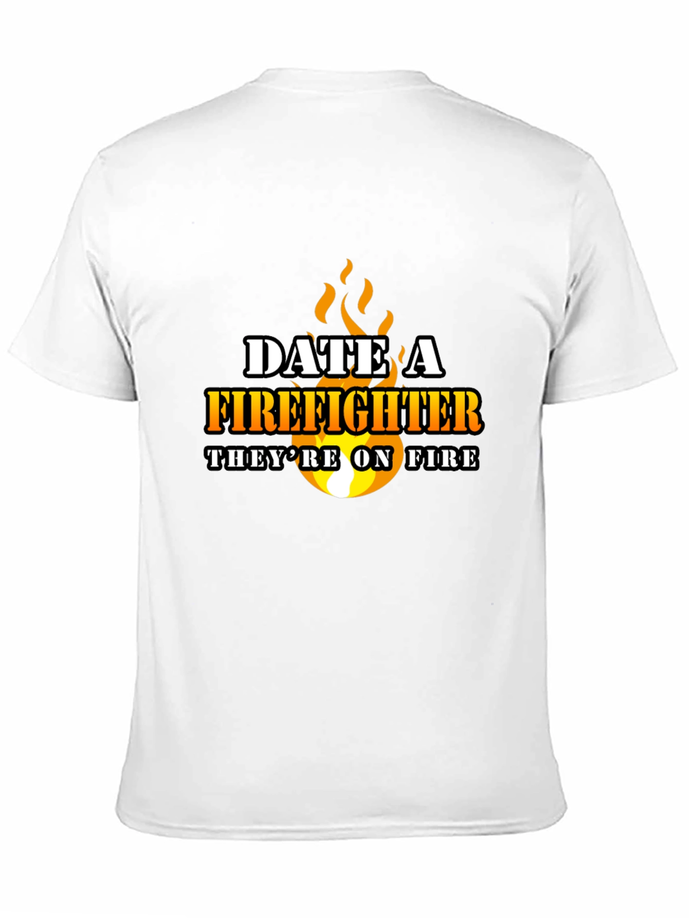 Date a Firefighter Black Graphic Tee