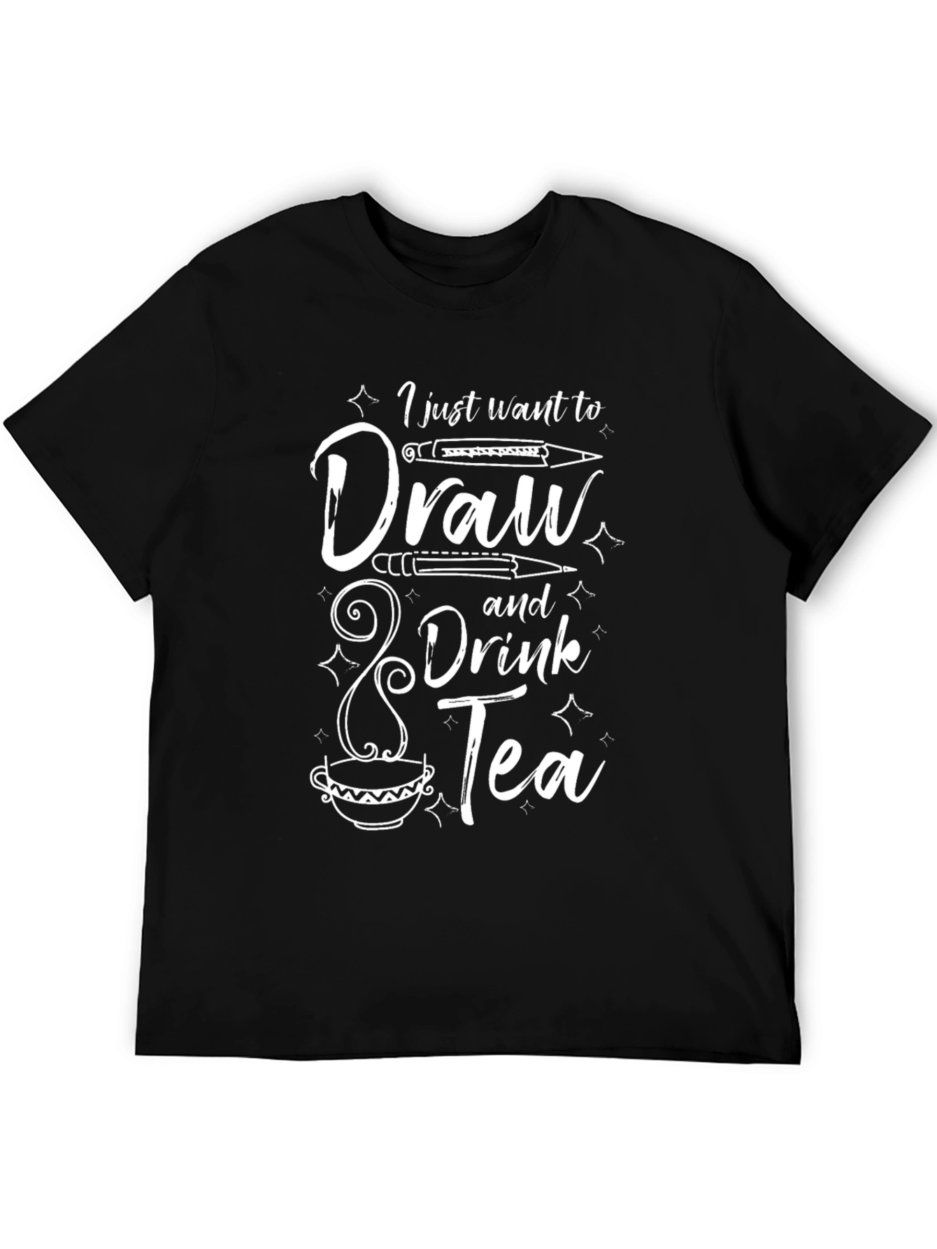Draw & Drink Tea Black Graphic Tee