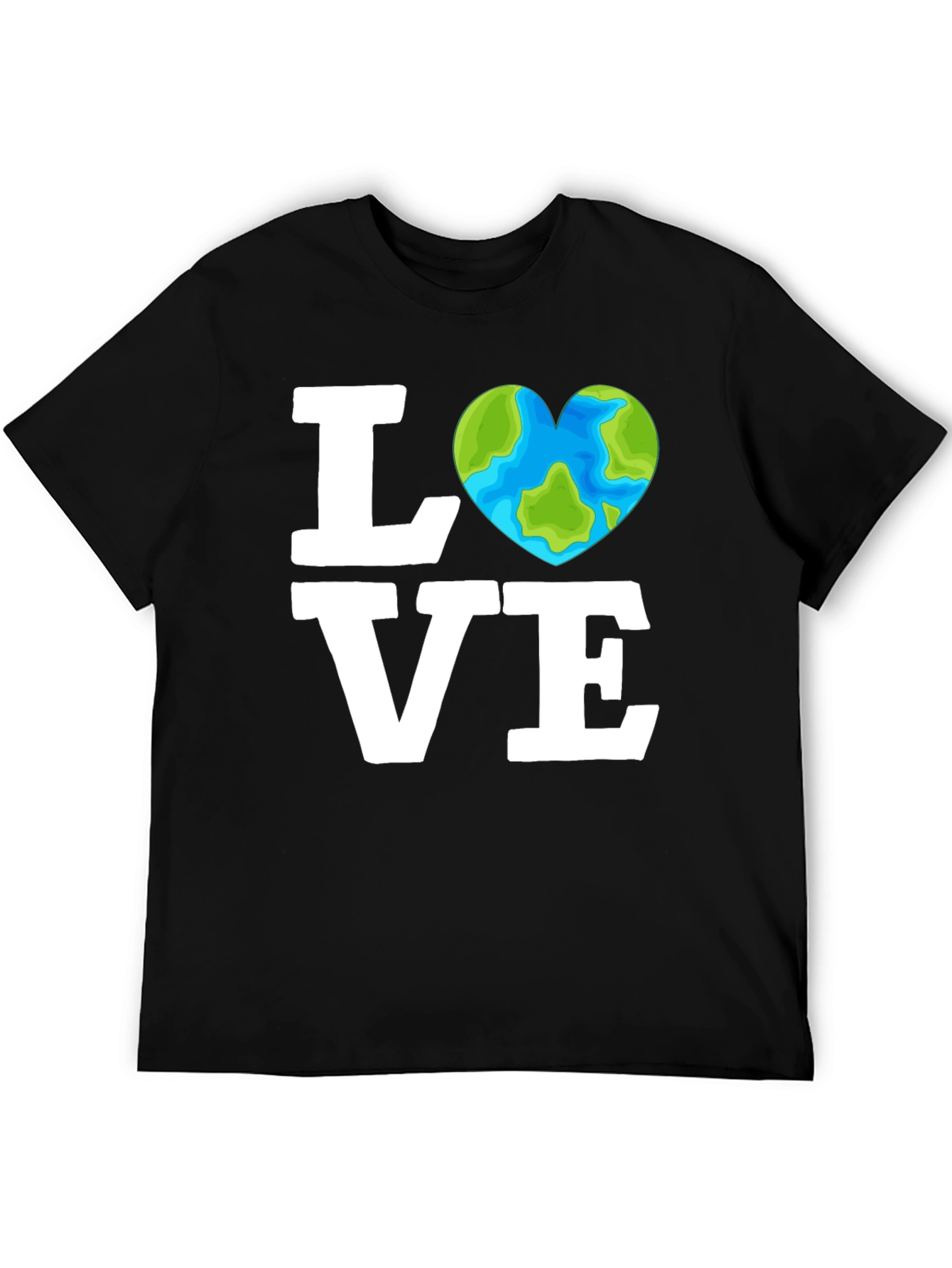 Love the Earth Tee - Heart Globe Graphic T-Shirt