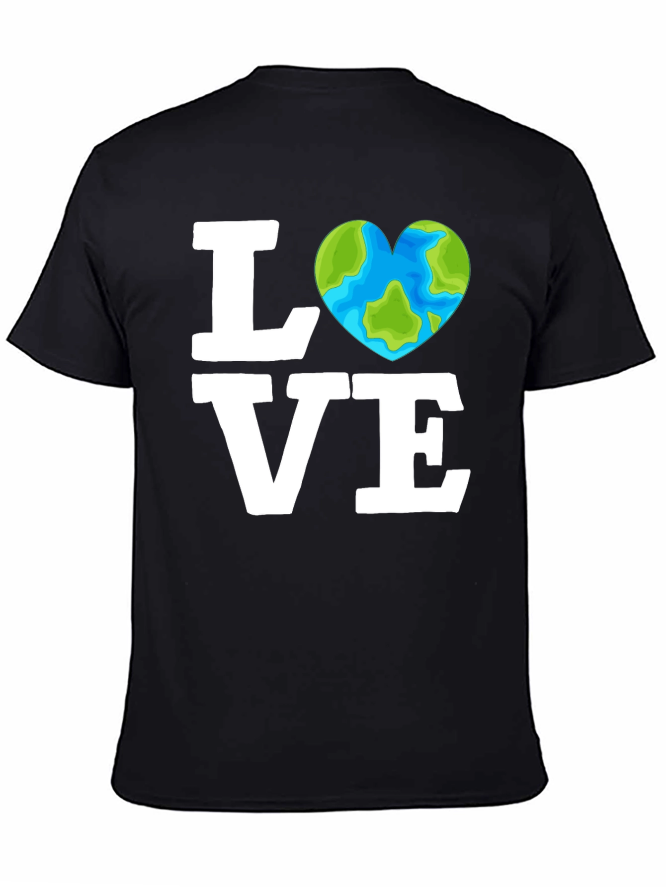 Love the Earth Tee - Heart Globe Graphic T-Shirt