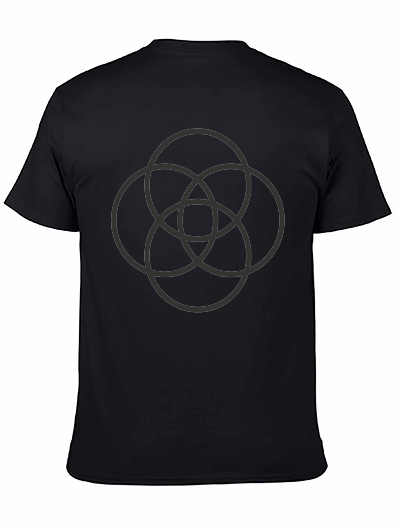 Geometric Circles Black T-Shirt