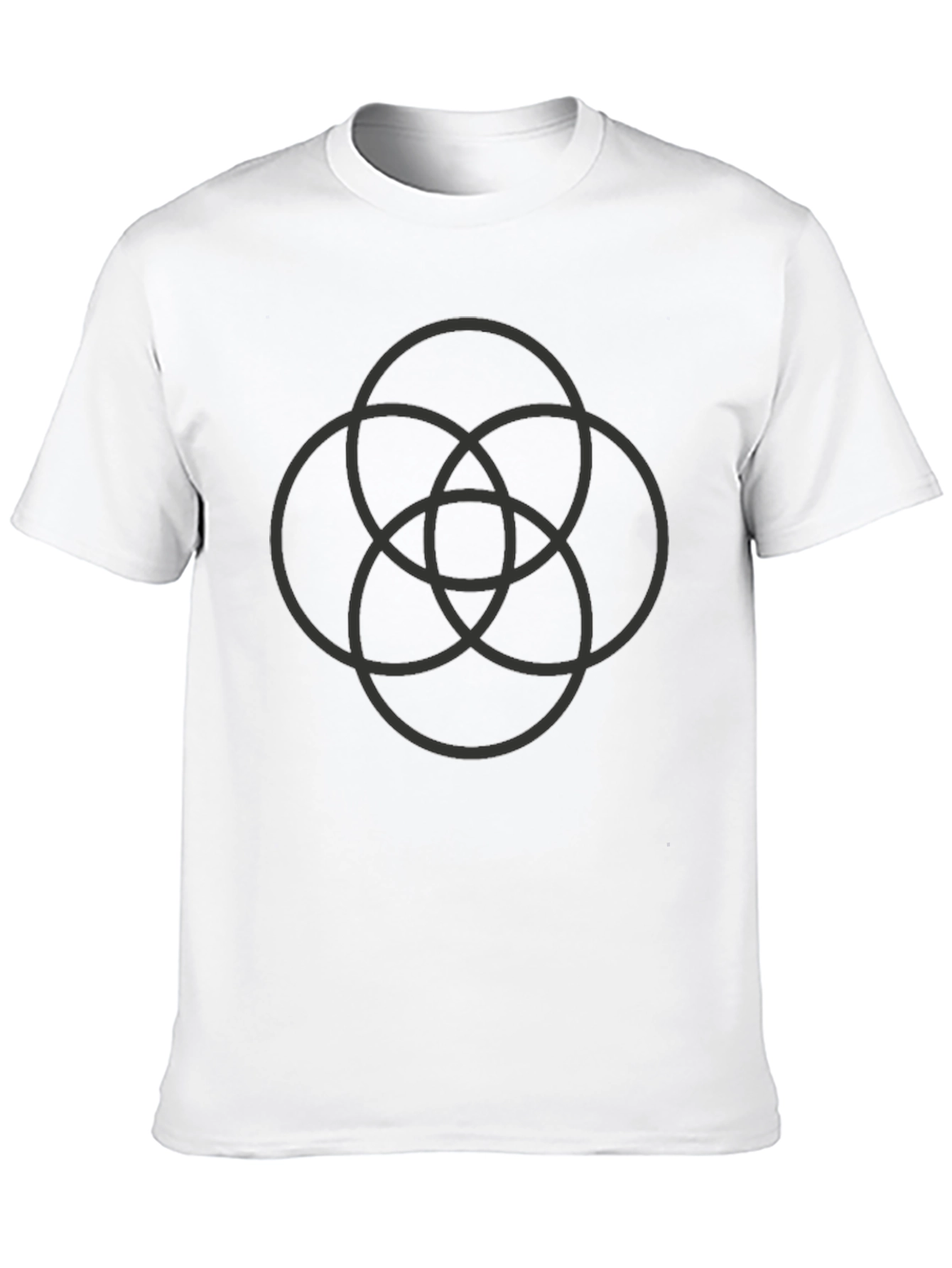 Geometric Circles Black T-Shirt