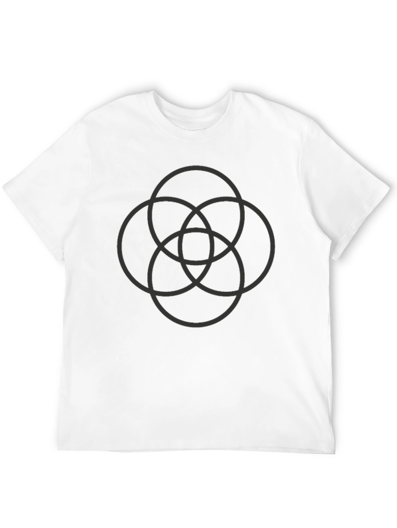Geometric Circles Black T-Shirt