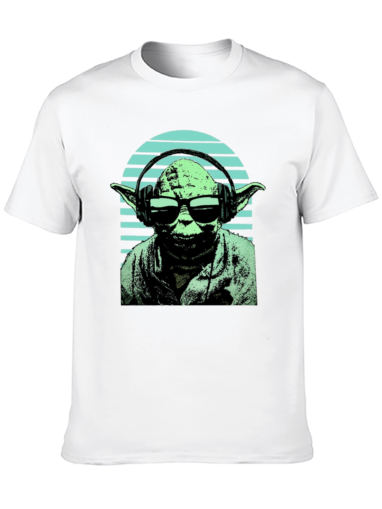 Yoda DJ Graphic Tee - Black Cotton Blend T-Shirt