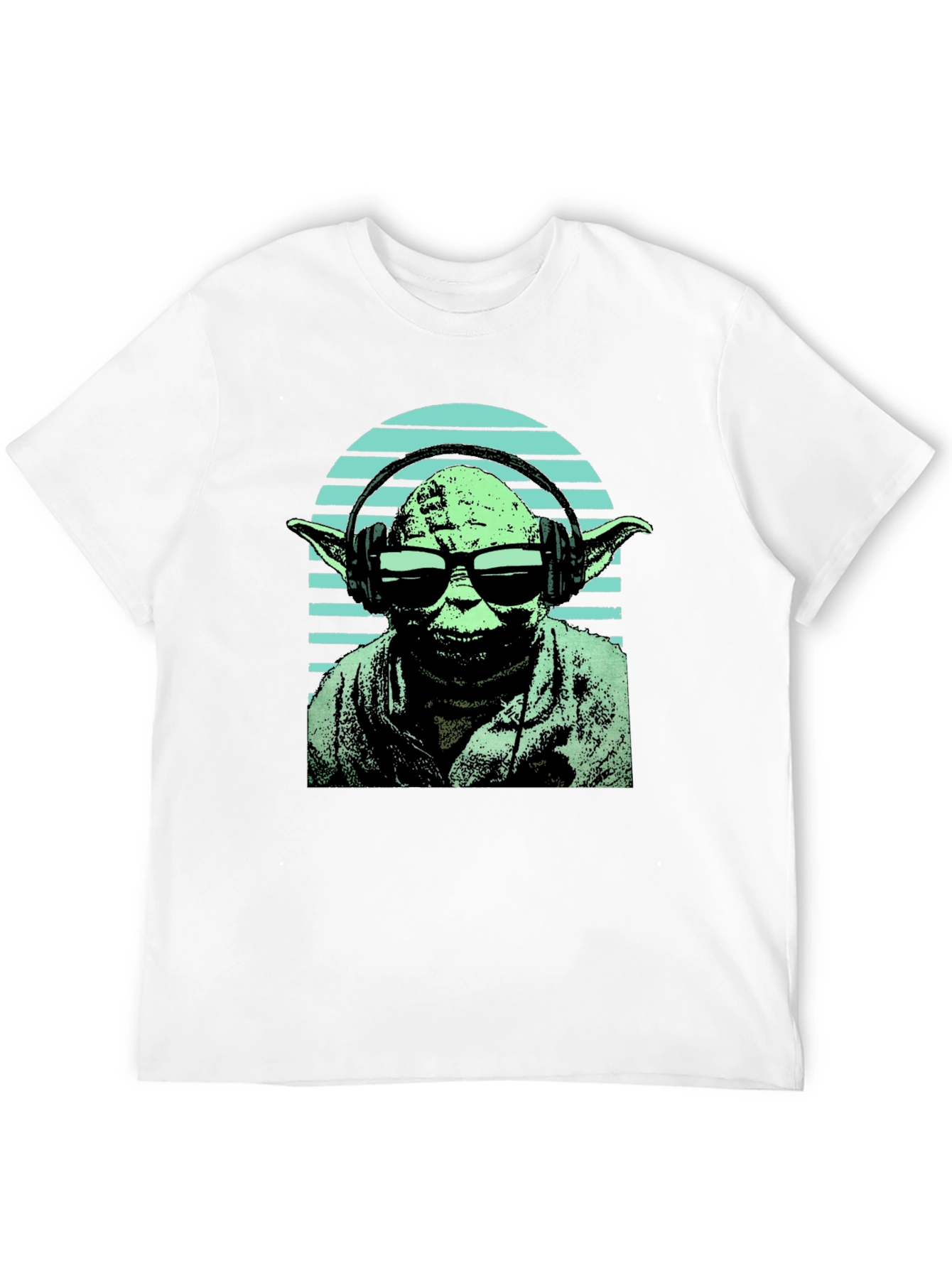 Yoda DJ Graphic Tee - Black Cotton Blend T-Shirt