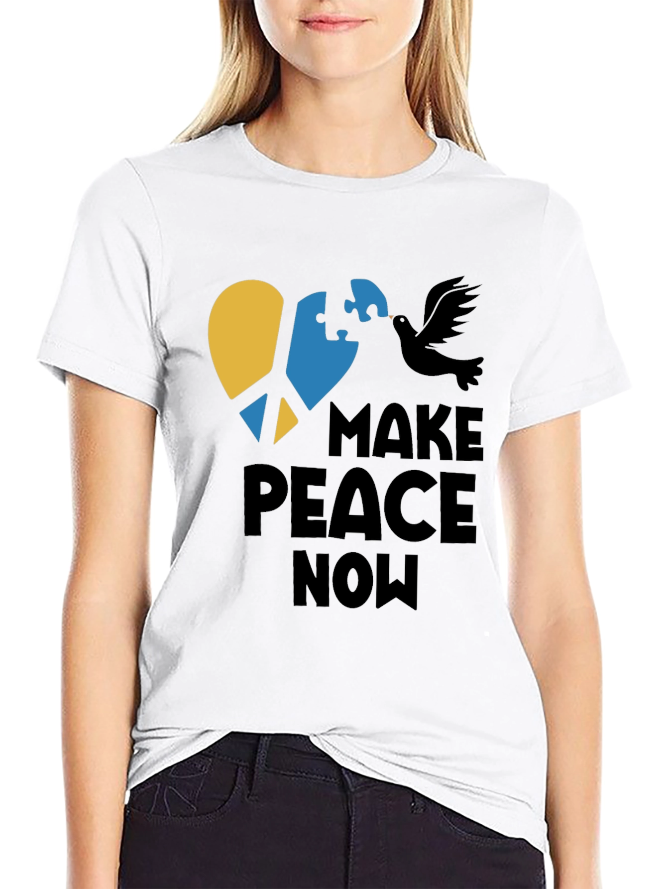 Make Peace Now T-Shirt - Ukraine Solidarity