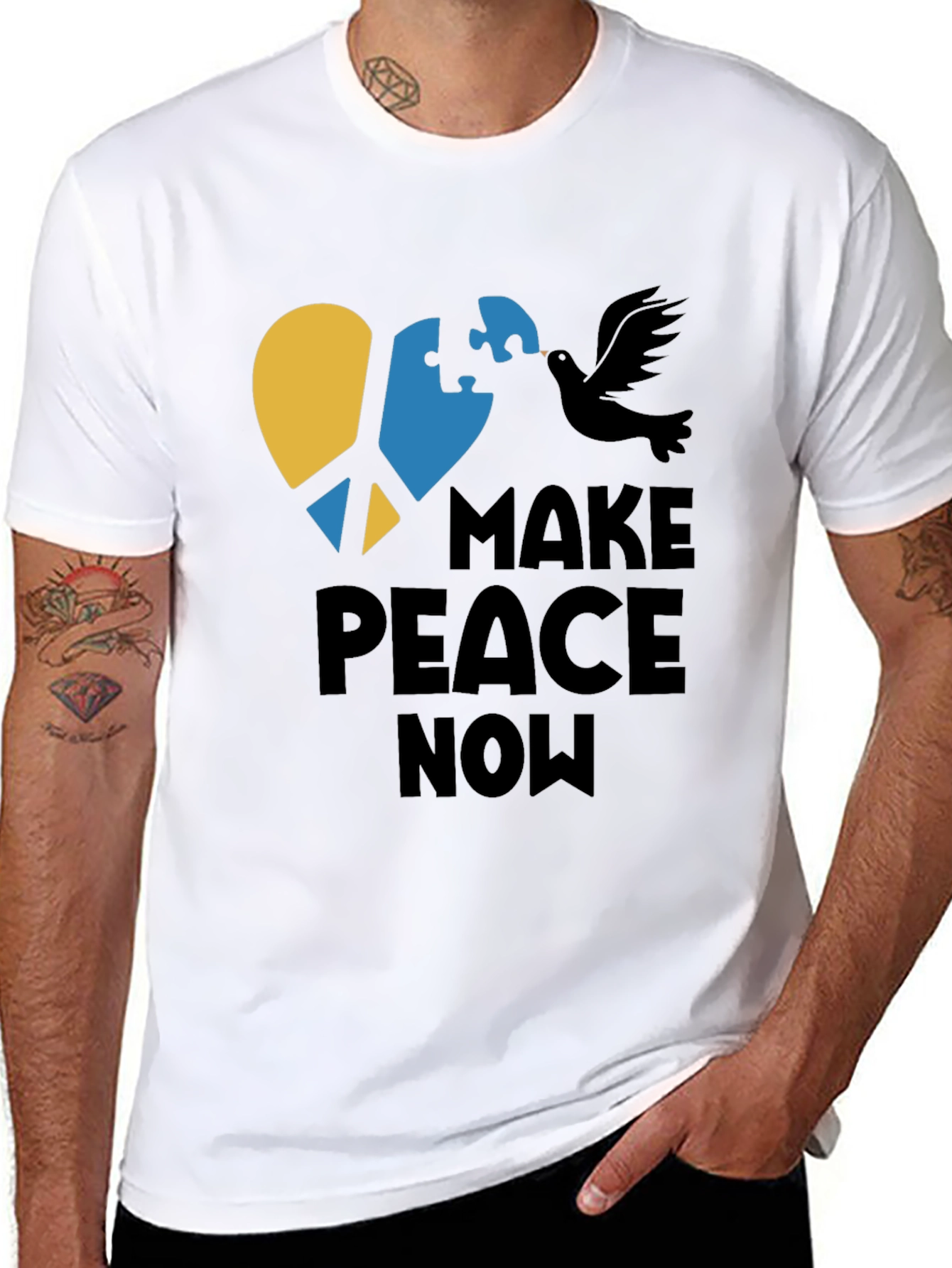 Make Peace Now T-Shirt - Ukraine Solidarity