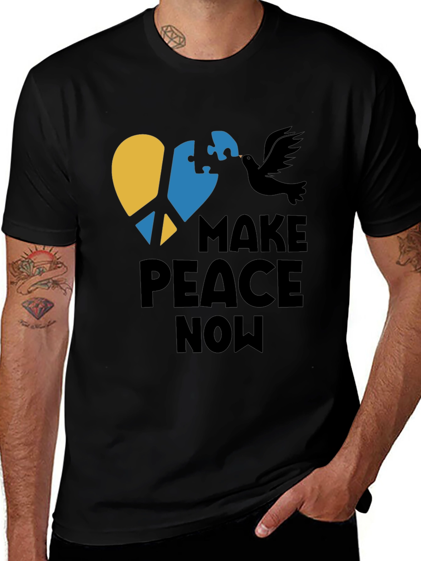 Make Peace Now T-Shirt - Ukraine Solidarity