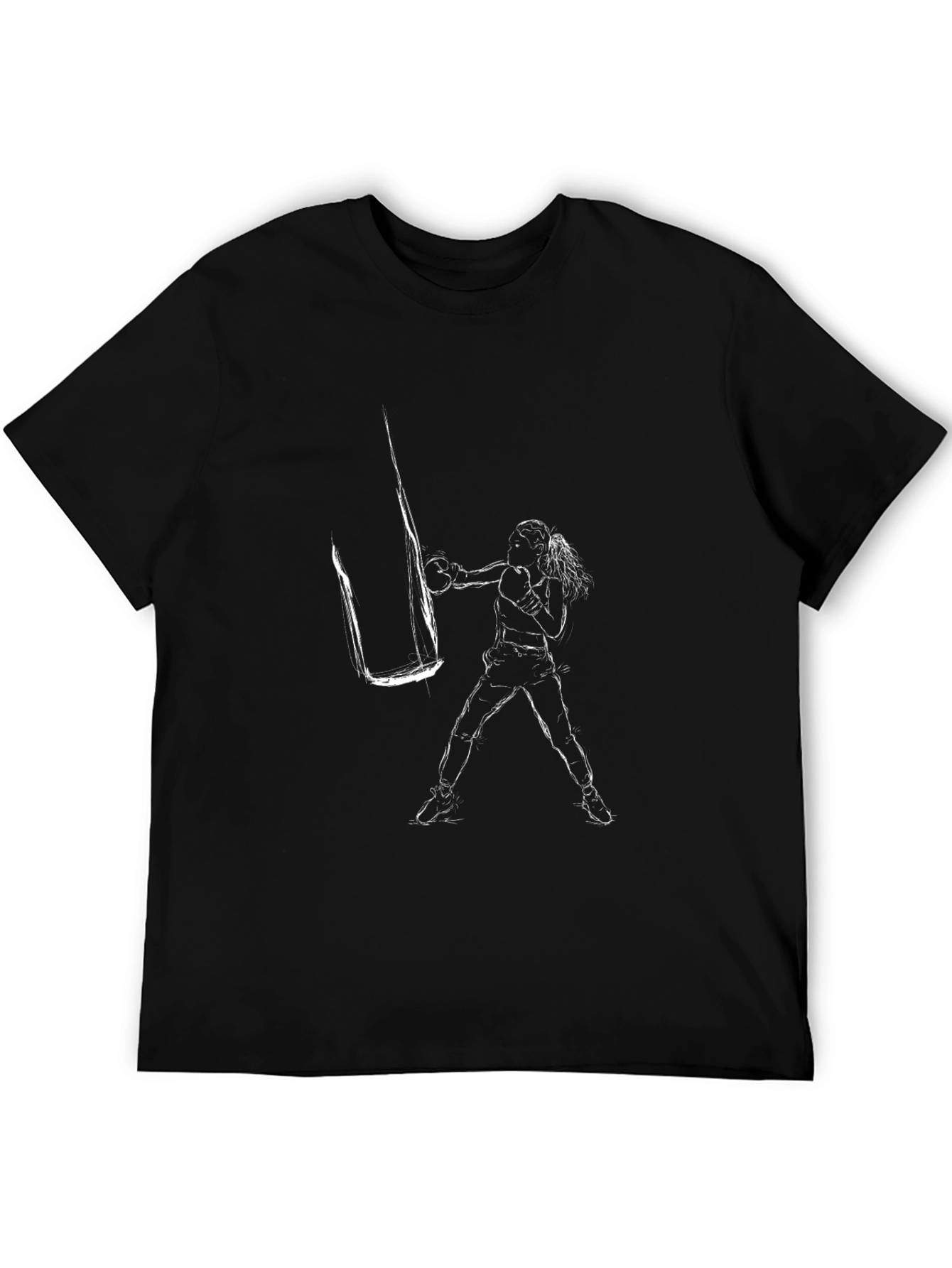 Boxing Graphic T-Shirt - Mens Black Tee