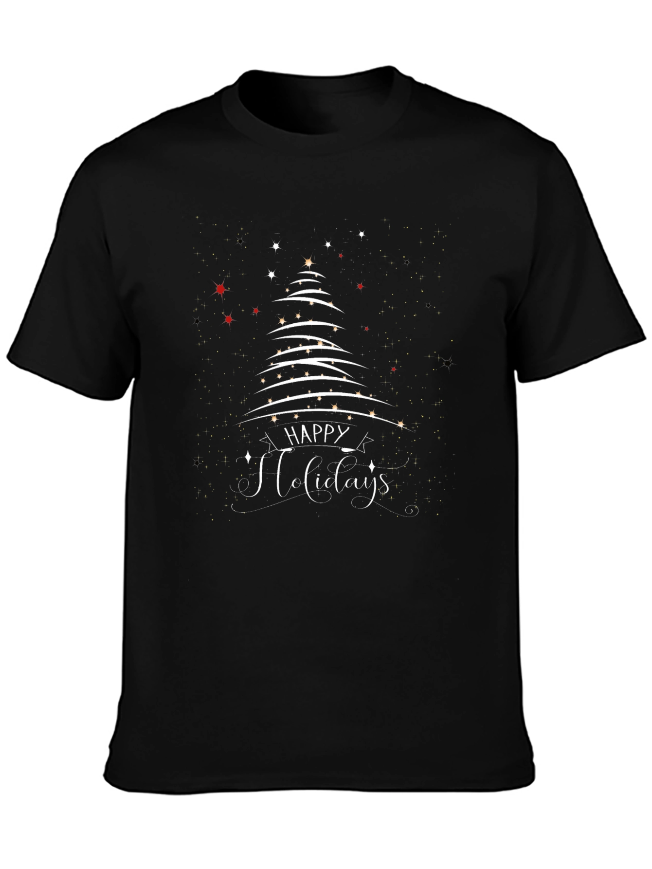 Happy Holidays Tree Graphic T-Shirt