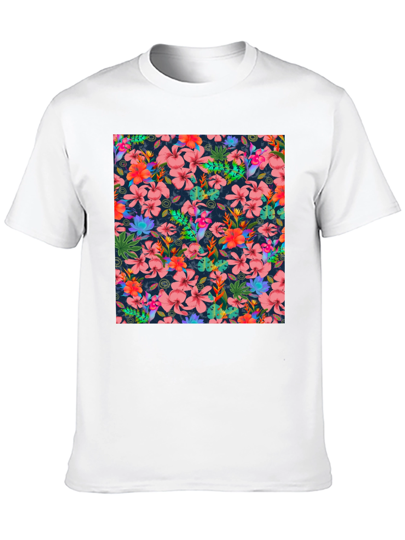 Tropical Floral Print T-Shirt