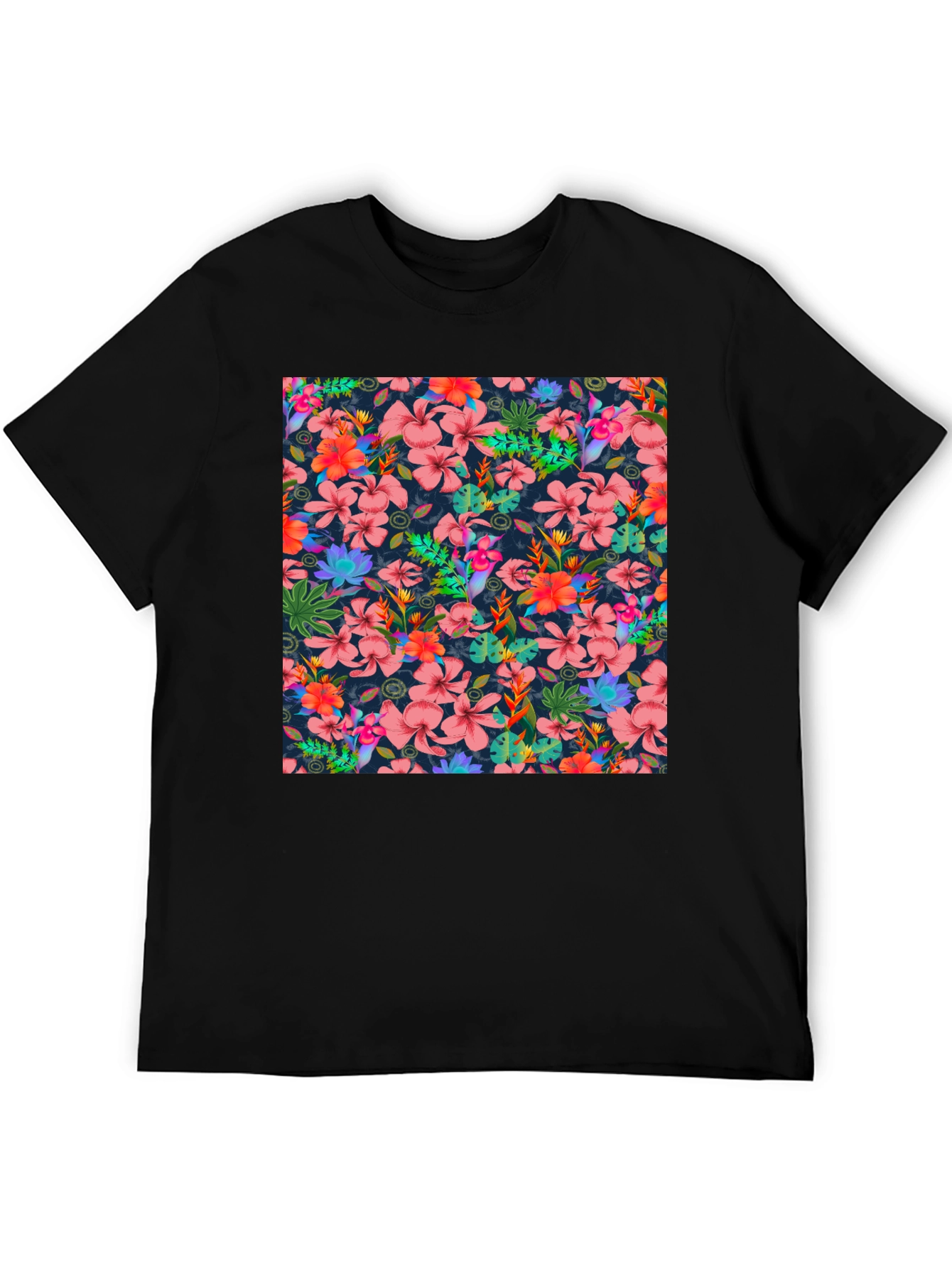 Tropical Floral Print T-Shirt